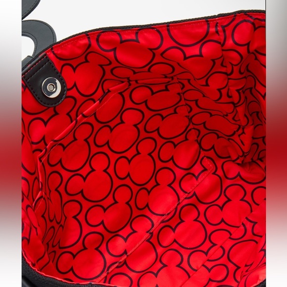 NWT Loungefly Disney Black Mickey Mouse Tote Bag - Picture 4 of 4